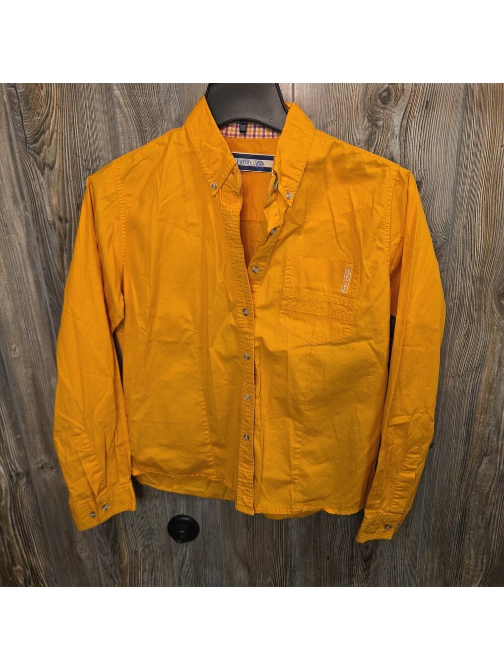 Wrangler 20X TwentyX Western Button Shirt L/S Women Sz Med Orange Ranch Rodeo